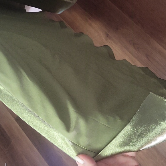 AW Rosemarie Dress - Crystal Satin - Fennel Seed - Picture 10 of 13